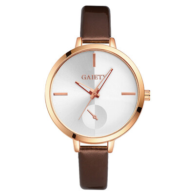 

Minimalism Womens Watches Scale Disc Ladies Quartz Movement Wristwatch Golden Border Leather Strap Clock Fashion Montre Femme50