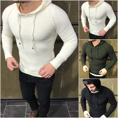 

Men Winter Slim Hoodie Plain Pullover Sweatshirt Jumper Coat Sweater Top -3XL
