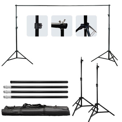

10Ft Adjustable Background Support Stand Photo Photography Video Backdrop Kit