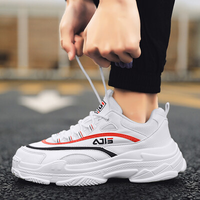 

Retro port wind old man shoes Korean version of the trend of wild sports casual tide shoes ins super fire white shoes summer