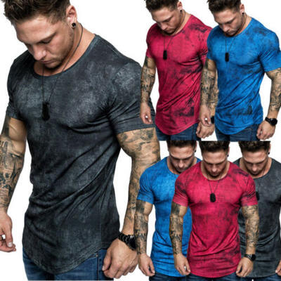 

Herren Kurzarm Muscle T-Shirt Slim Fit Lässige Bluse Top Sommerkleidung Muscle