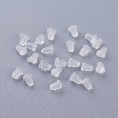 

Plastic Earring Ear Nuts Earrings Backs Clear 5x45mm Hole 06mm