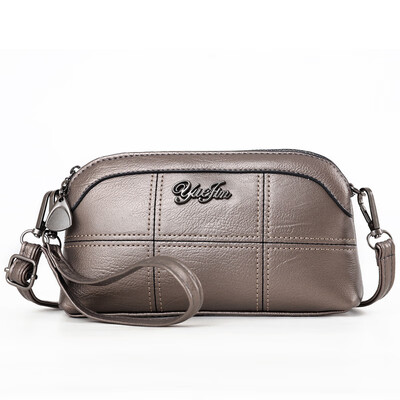 

Female bag 2018 new sheepskin shell female bag embroidered middle-aged mother bag shoulder diagonal shopping bag