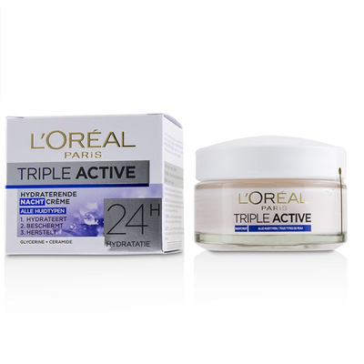 

LOREAL - Triple Active Hydrating Night Cream 24H Hydration - For All Skin Types 50ml17oz