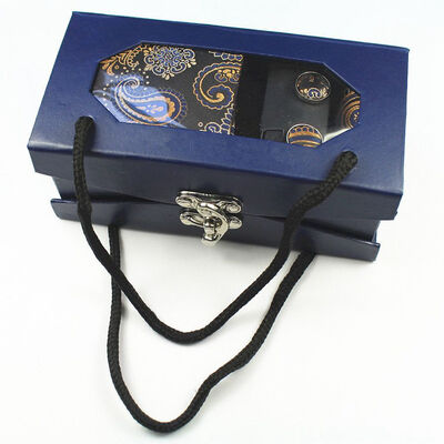 

Manufacturers custom new tie four-piece high-grade polyester silk yarn-dyed jacquard tie portable suit tie