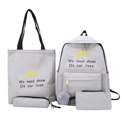 

4pcsset Letter Print Women Shoulder Top-handle Pen Bags Clutch Backpacks