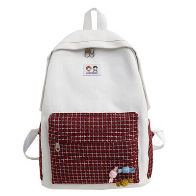 

Ins style schoolbag female Korean version of high school bf backpack college students feel ancient campus forest canvas double sho