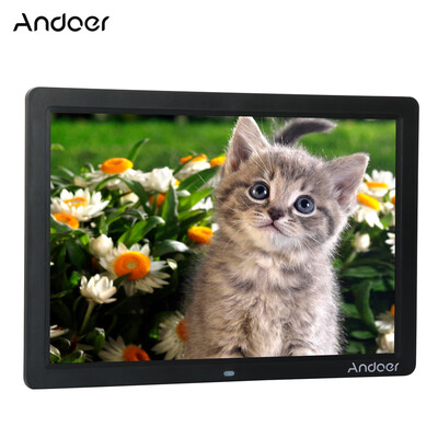 

Andoer 15" Wide Screen HD LED Digital Picture Frame Digital Album High Resolution 1280800 Electronic Photo Frame with Remote Cont