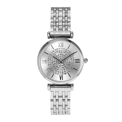 

Luxury Diamond Watch Women TopBrand Fashion Gypsophila Ladies Dress Clock Silver Steel Quartz Waterproof Wrist Watches For Women