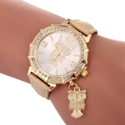 

2019 Women Casual Watch Fashion New Design Pendant Clock Leather Band Quartz Wristwatch Lady Female Diamond Watches Montre