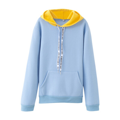 

Women Trend Pocket Hoodies Sweatshirts Fashion Warm Solid Patchwork Pullover Loose Long Sleeve Ladies Hoodie