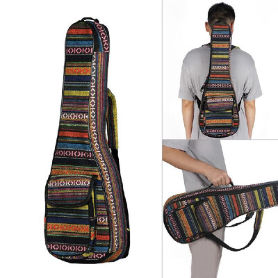 

Special National Style 23" Ukelele Ukulele Uke Bag Backpack Case 6mm Cotton Padding Durable Colorful with Adjustable Shoulder Stra