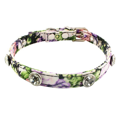 

Dog Collar With Bell Collar For Cats Flashing Rhinestone Kittens Pet Collars Shiny Adjustable Collars Pet Lead Supplies