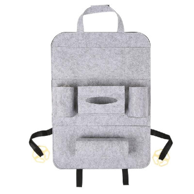 

Auto Car Backseat Organizer Car-Styling Holder Felt Covers Versatile Multi-Pocket Seat Wool Felt Storage Container Hanging Box Mul