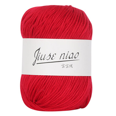 

Toponeto 1PC 50g Chunky Colorful Hand Knitting Baby Milk Cotton Crochet Knitwear Wool