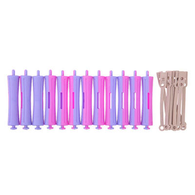 

12pcs Perm Bar Set Rubber Band Hair Curler Hairdressing ToolRandom Color