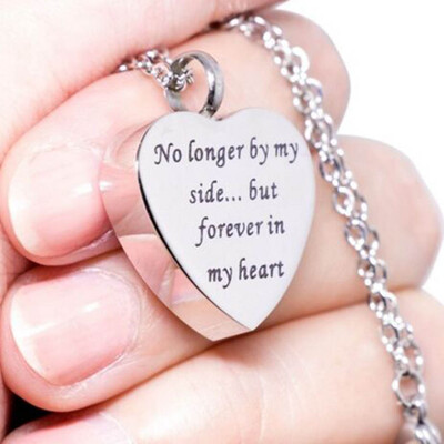 

Stainless Steel No Longer By My Side But Forever In My Heart Jewelry Necklace Keepsake Pendant