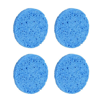 

4pcs Round Natural Wood Fiber Face Wash Cleansing Sponge Beauty Makeup Tool