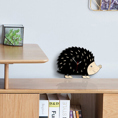 

〖Follure〗Nordic Style Hedgehog Wall Clock Silent Wooden Clock for Home Living Room