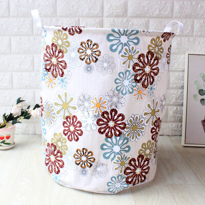 

Toponeto Waterproof Canvas Laundry Case Clothes Basket Storage Basket Folding Storage Box
