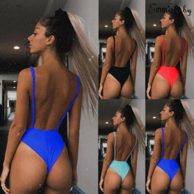 

AU Sexy Women One Piece Bathing Monokini Push Up Padded Bikini Swimsuit Swimwear