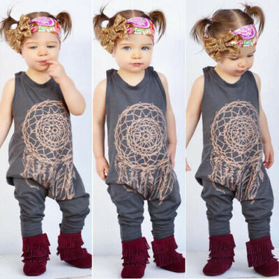 

NEW Toddler Kids Baby Girls Romper Jumpsuit Bodysuit Playsuit Clothes Outfit Set