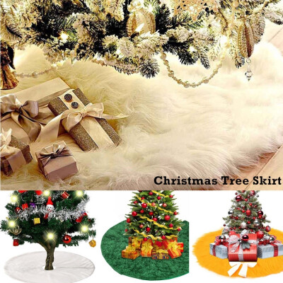 

7890122152cm Christmas Tree Skirt Plush Xmas Lovely Xmas Home Party Festival Round New Year Decoration