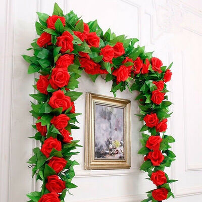 

24 Meters Long Simulated Flower Rattan Garland Wedding Party Home Decoration