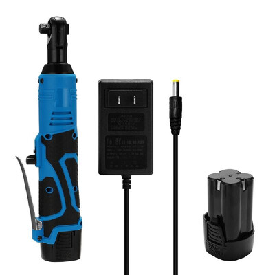 

18V Multifunctional Cordless Rechargeable Electric Wrench 38 Inch Right Angle Electric Ratchet Wrenches with LED Light