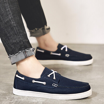 

New summer mens shoes breathable thin pedal lazy canvas shoes old Beijing cloth shoes black tide shoes