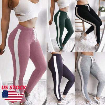

US Women Waist Yoga Fitness Leggings Running Gym Stretch Sports Pants Trousers