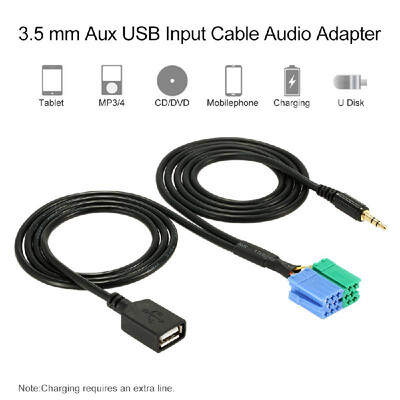 

KKmoon35 mm Aux USB Input Cable Audio Adapter for iPod iPhone 6S 6 Plus 6 5S 5C 5 MP3 for Hyundai Kia Sportage