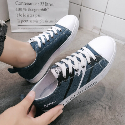 

2019 new autumn mens shoes Korean version of the trend canvas shoes wild social mens casual tide shoes breathable shoes