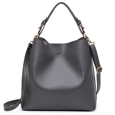 

2017 New High Quality Leather Women Bag Bucket Shoulder Bags Solid Big Women Handbag Set Large Capacity Tote Bolsas Feminina