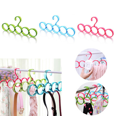 

〖Follure〗1PC Multifunction Scarf Hanger 5 Hole Round Tie Clothes Belt Storage Rack