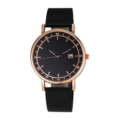 

Gobestart Fashion Business Simple Multi Scale Dial Calendar Net With Quartz Watch