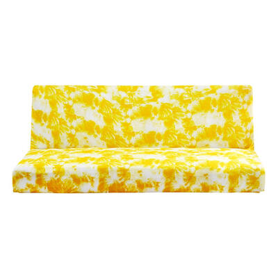 

Graffiti All-inclusive Couch Sofa Bed Full Cover Non-slip Slipcover Yellow