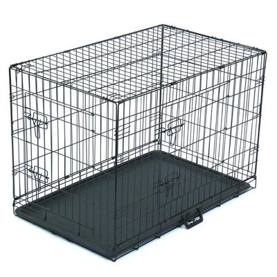 

36" Pet Kennel Cat Dog Folding Steel Crate Animal Playpen Wire Metal