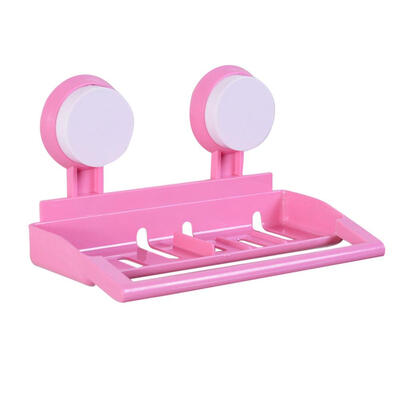 

Double Suction Cups Soap Box Towel Holder Bathroom Toilet Storage Rack