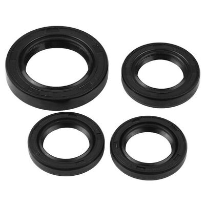 

4psc Engine Crankshaft Gear Crankcase Oil Seal Rubber For GY6 125CC 150CC Black