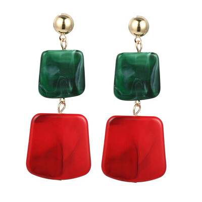 

Womens Earrings Korean Style Metal Geometry Acrylic Vintage Drop Long Earrings Fashion Jewelry Winter 2019 Accesorios Mujer