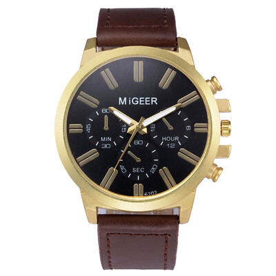 

Gobestart MIGEER High-End Fashion Mens Stainless Steel Watch Analog Alloy Quartz Watch