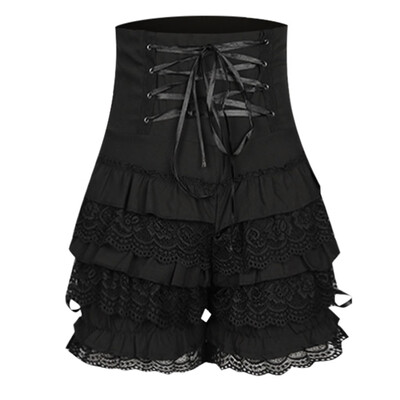 

Tailored Womens Sexy Solid High Waist Leggings Short Pants Fashion Lace Up pants