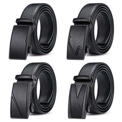 

Danda Li mens new belt leather lychee scratch-resistant automatic buckle pants belt manufacturers