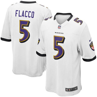 

Youth Football Jersey Baltimore Ravens Joe Flacco White Game Jersey