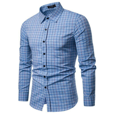 

Mens Slim Fit Business Shirt Long Sleeve Dress Shirts Casual Cotton T-Shirt Tops