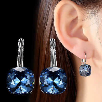 

European&American fashion jewelry square earrings earrings ear buckle female generous temperament earrings accessories female