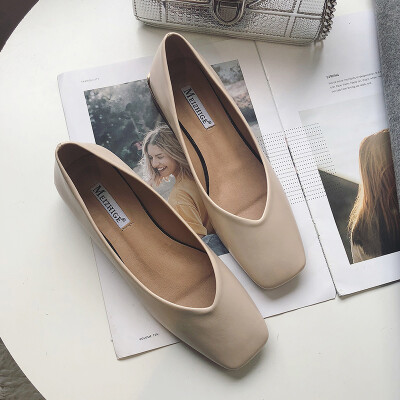 

Bean Bean Shoes Female Spring Korean Version Flat Bottom Top Hundred Sets of Student Lazy Social Grandma Single Shoes