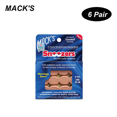 

MACKS 6 Pairs Anti-noise Silicone Earplugs Professional Waterproof Swimming Earplugs Hearing Protection Anti Snore Ear Plugs