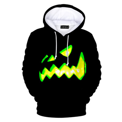 

2019 Fashion Men Halloween Hoodie Graphic Printed Sweatshirt Hooded Long Sleeve Hoodie Halloween 3D Sweatshirt